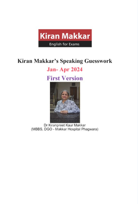 Makkar IELTS Speaking Guesswork Jan-Apr 2024 - ‎